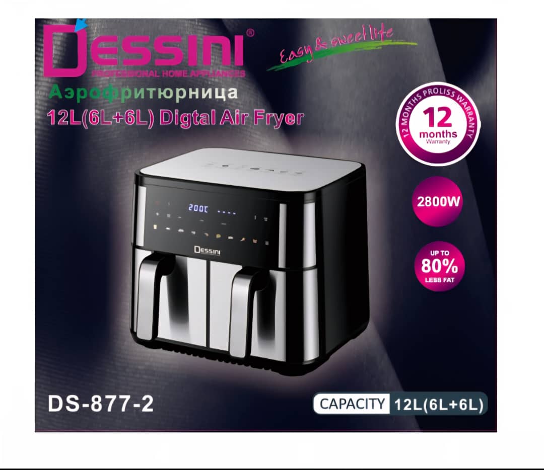 سرخ کن دوقلو دسینی 12 لیتر مدل 877